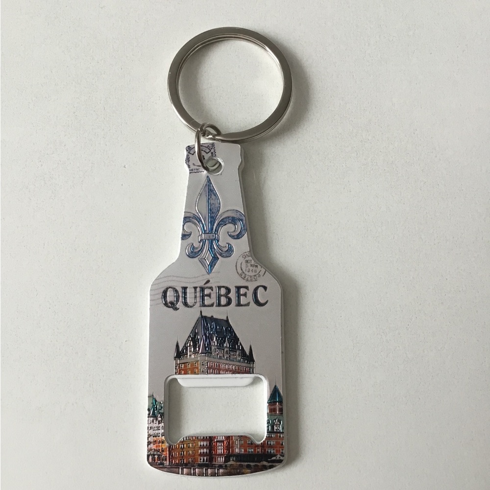 White Bottle Opener Keychain